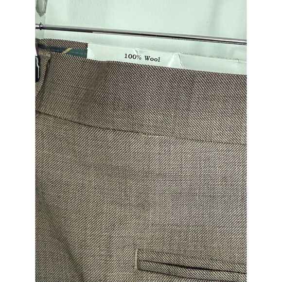 CHAPS NEW Wool Trousers Sz 42x32 Beige Retail $120 - Picture 6 of 8